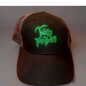 5 For $15 Twisted Tales Of Horror Black Trucker Hat with Green Embroidery